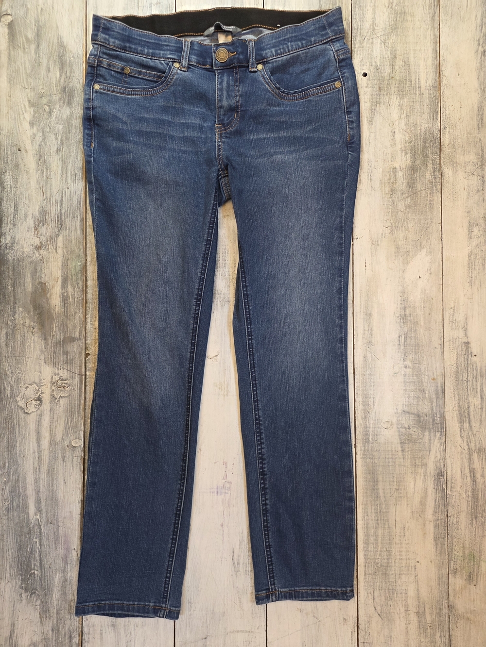 Christopher & Banks Signature Slimming Women's Mid-Blue Straight Leg Jeans sz 6P